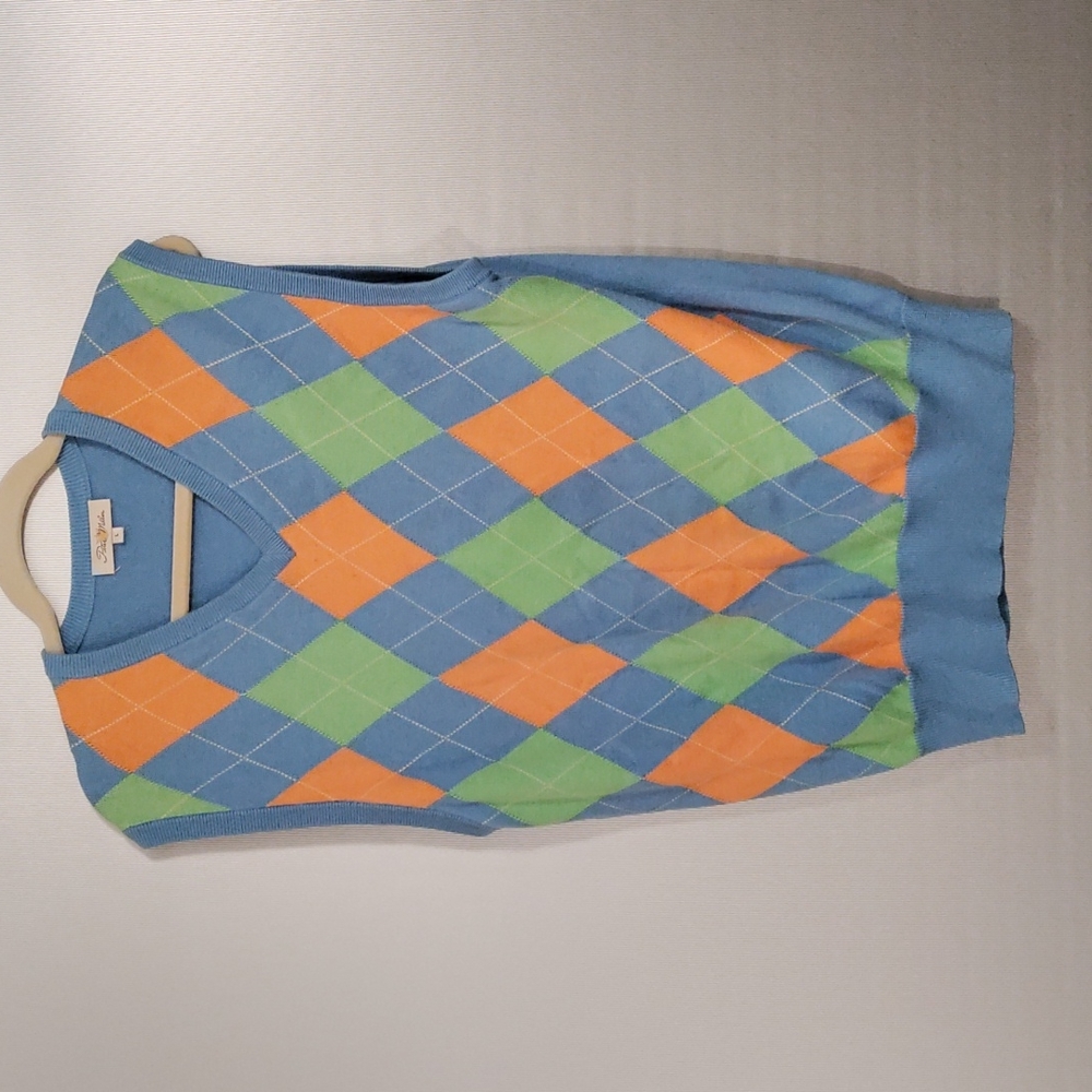 Peter Millar plaid vest, 70% silk, 30% cotton